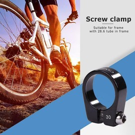 1PC MTB Cycling Seat Tube Clip Bike Release Seatpost Clamp Mountain Road Bike Parts (30mm Black), Lightweight and Durable