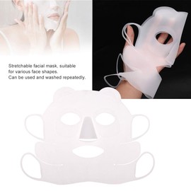 Sonew Silicone Face Mask Cover, Reusable Ear-Hook Silicone Cover Prevent Serum Evaporation Salon Beauty Tool