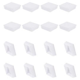 PATIKIL Square Plastic Plug, 16 Pcs 2.36 Inch/60mm Tubing Insert End Caps Plastic Plug Cap for Square Tubes Chair Legs Furniture Metal Tubing Hardware Plugs Fences, White