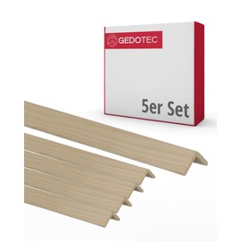 Gedotec Wooden Strips - Wooden Boards for Building Angle Strips Made of Wood 100 cm | Pack of 5 18 x 18 mm | Basic | Versatile Angle Profile and Wood for Crafts of Various Objects | Corner Protection