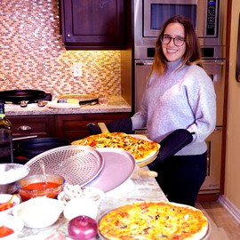 Crown Pizza Pan with Holes 14 inch, 1 Pack, Sturdy, Rust Free, Pure Aluminum, Made in Canada