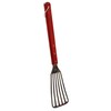 Tablecraft 18" Heavy Duty Long Handle Fish Turner, Silver, red,