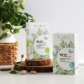 Omar Sharif Dongseong Herbal Color Cream Vegan Hair Dye No. 2 Natural Black 2pcs + Free Gift (3 Shampoos) / 오마샤리프 동성 허브 칼라크림 비건 염색약 2호 자연스런 흑색 2개+사은품(샴푸 3매)