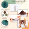 Feifeiya Boho Party Decoration 20 Pcs Hanging Paper Fans Paper