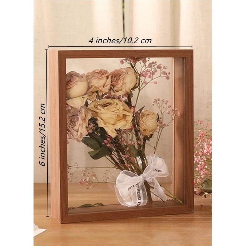 JOSON 2 packsWooden Dried Flower Photo Frame Dried Flower Display