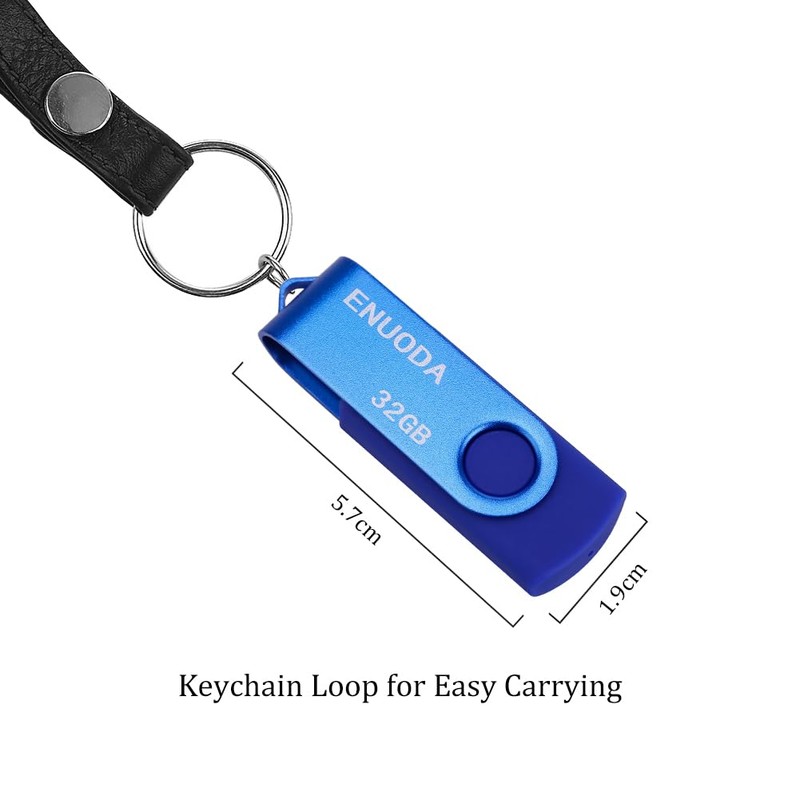 ENUODA Memory Stick 32GB USB 2.0 Flash Drives Swivel Design