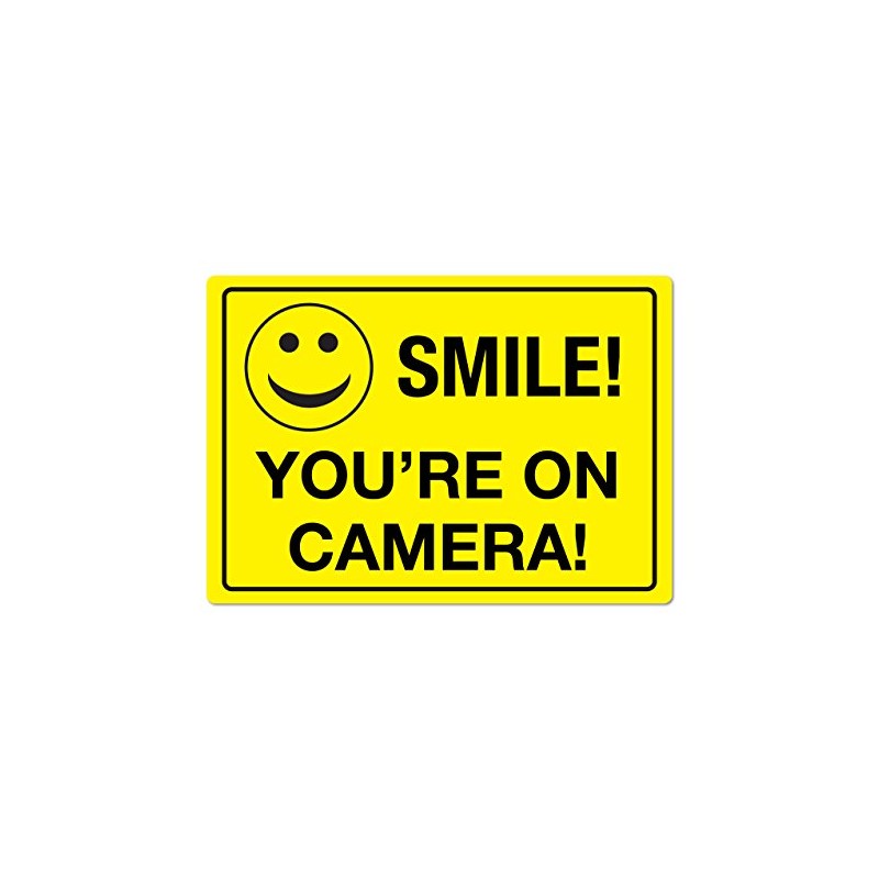 Pack of 2 A5 Smile You're On Camera Funny CCTV
