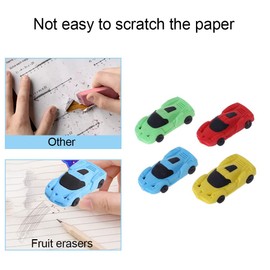 Smart Novelty Car Puzzle Erasers，LIUHUIZEYU Car Eraser Creative Pencil Erasers Toy Set Removable Eraser for Boy Carnival and School Supplies (4 Pcs)