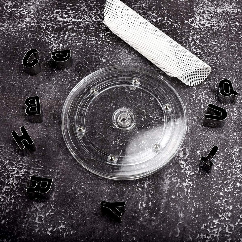 Sangle Spoffy 6" Cookie Decorating Turntable with Non-Slip Pad, Acrylic