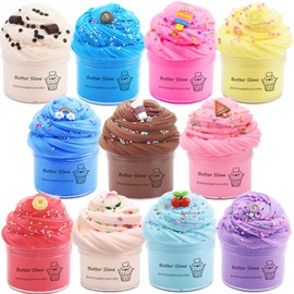 Butter Slime Kit 11 Pack Party Favors for Kids, Colorful Stress Relief Toy for Girls Boys, Easter Filling Stuffers, Christmas Stocking Stuffers