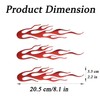 3 Pcs Red Flame Reflective Sticker Decal for Cars Motorcycle