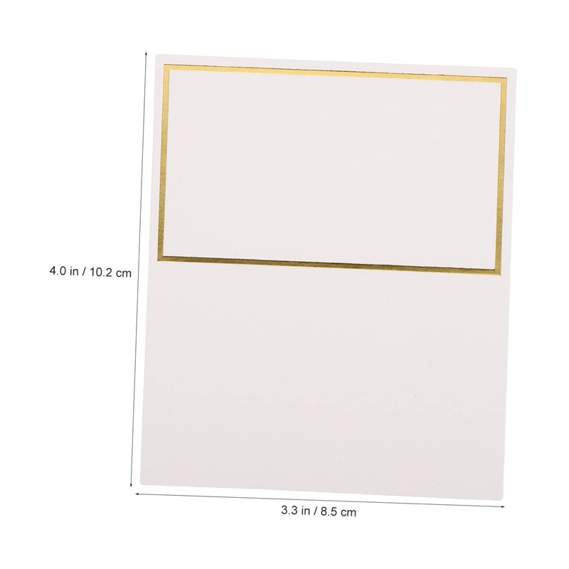 Gatuida 100Pcs Gold Foil Wedding Place Cards Elegant Tent Name