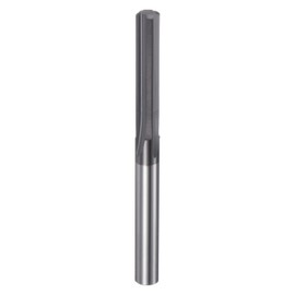 sourcing map Carbide Chucking Reamer 0.186"(4.724mm) Dia Straight Flute Straight Shank Machine Reamer Tool for Metal and Lathes CNC Machining Centers, Black