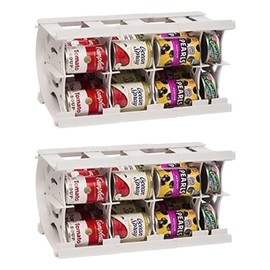 Shelf Reliance 2 Pack Can Organizer, Pantry Storage Rack, Canned Food and Goods, 20 Cans