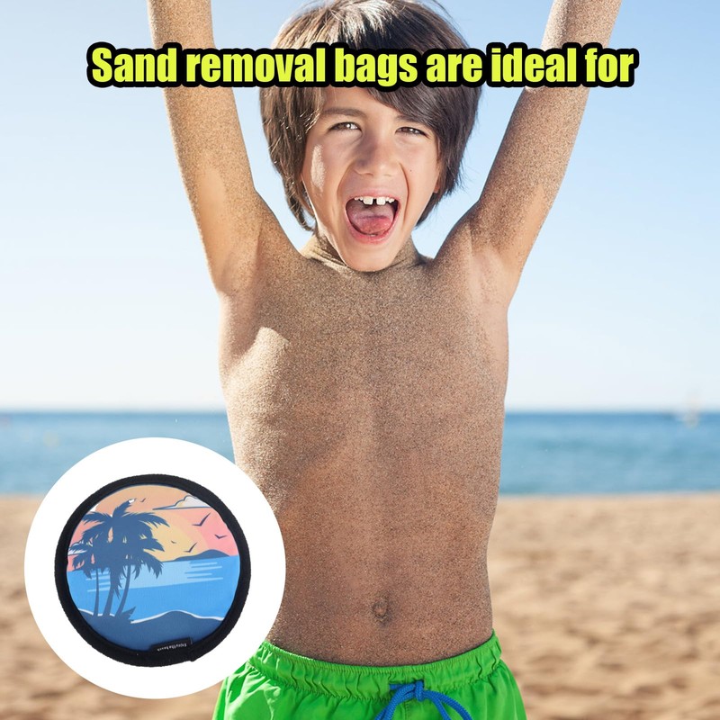 lasuroa Sand Remover for Beach, Talc-Free Sand Removal Bag Pouch