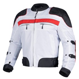 WICKED STOCK Waterproof Motorcycle Jacket Men Polyester Padded Biker Jacket Men with CE Armor Powersports Protective Jackets Featuring Padded Collar for Comfort.