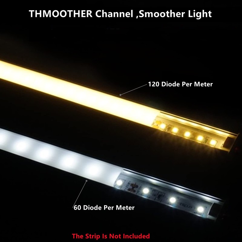 20-Pack Pre-Drilled Countersunk Hole 3.3FT/1 Meter LED Strip U Channel