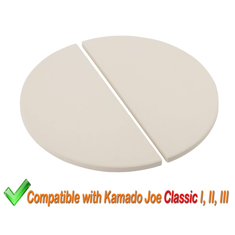 BBQ Future Ceramic Heat Deflector Plates for Kamado Joe Classic