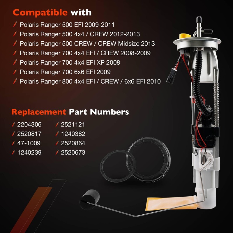 2204306 47-1009 Electric Fuel Pump Assembly Compatible with Polaris Ranger