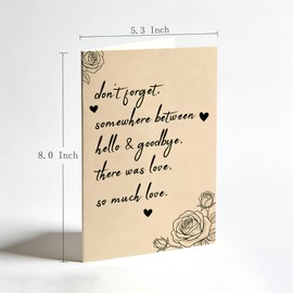 Detuca sympathy card/somewhere between hello and goodbye/condolences card/divorce or breakup/anniversary of death/grief care package