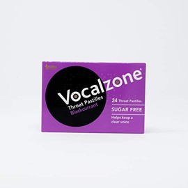 Pastillas de garganta Vocalzone Blackcurrant ayuda a mantener una voz clara