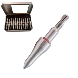 100 Grains Field Points,5/16Stainless Steel Archery Target Bullet Point Sharp Targethead Screw in Broadheads (1 Dozen 12 PCS) (5/16(100Grain))