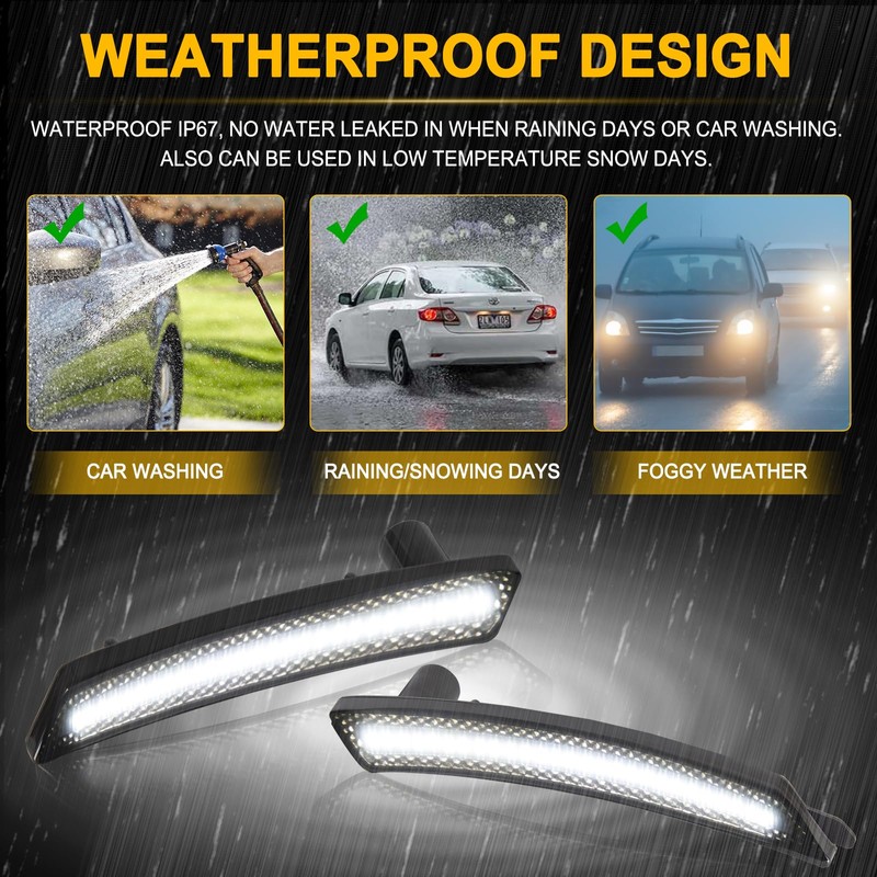 Gempro LED Side Marker Lights Front Rear Fender Marker Lamps