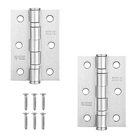 Door Hinge 3" 75mm Ball Bearing Hinges Satin Chrome Suit Internal Doors Pair