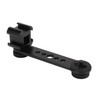 Triple Cold Shoe Extension Bracket Aluminium Alloy Microphone Stand Mount