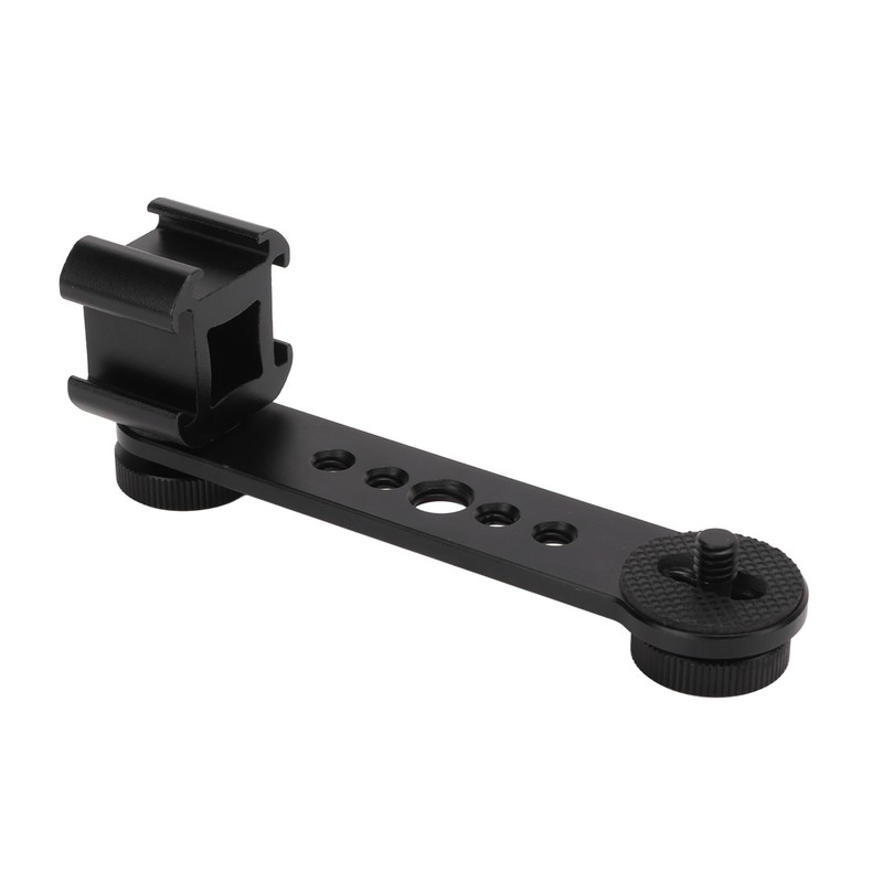 Triple Cold Shoe Extension Bracket Aluminium Alloy Microphone Stand Mount