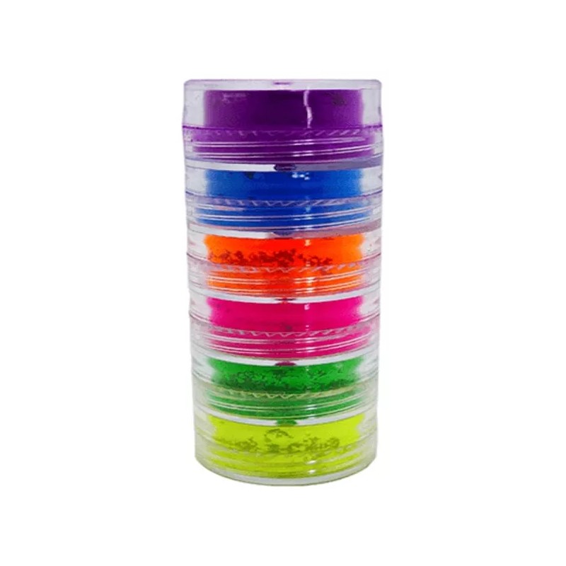 Bello Origen Paquete 6 Pigmentos Neón Para Decoración De Uñas