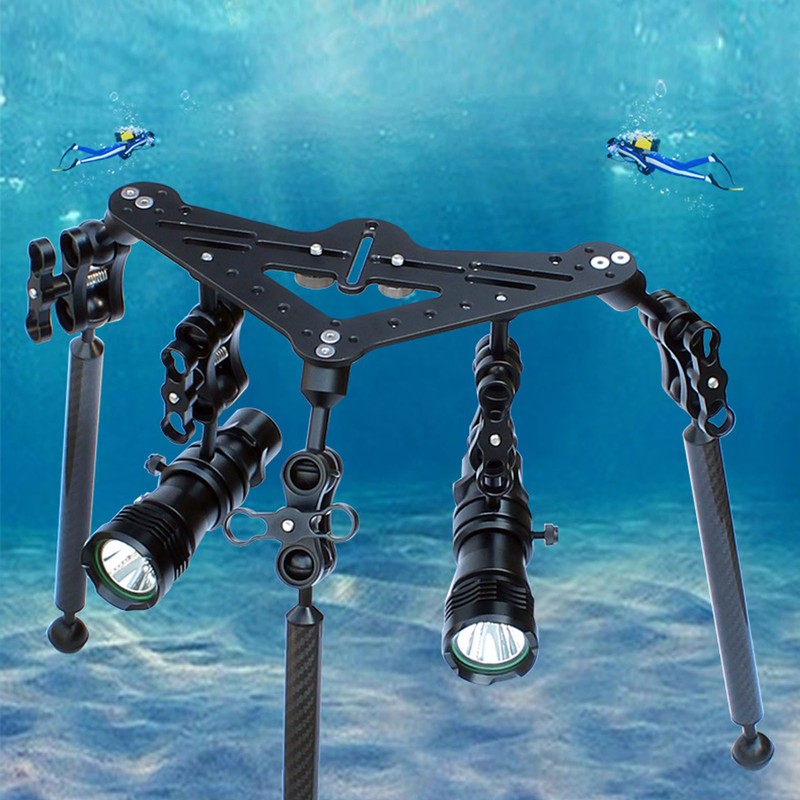 Diving Tray Rig Video Triangular Stabilizer Tripod Base Bracket SLR
