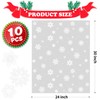 CUDICY Christmas Cellophane Gift Bags 10pcs Large Holiday Gift Wrap