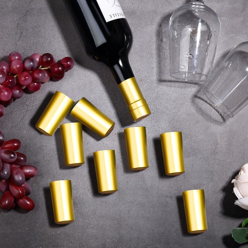 Blulu 120 Pcs PVC Heat Shrink Capsules Wine Shrink Wrap