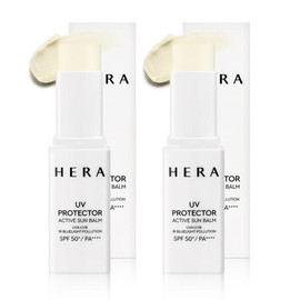Hera 헤라 선스틱 유브이 프로텍터 워터프루프 수분 미백 톤업선크림 2개 Hera Sunstick UV Protector Waterproof Moisture Whitening Tone-Up Sunscreen 2 Pieces