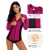 ATTRACO Womens Rash Vest Zip Long Sleeve UPF 50 Rash