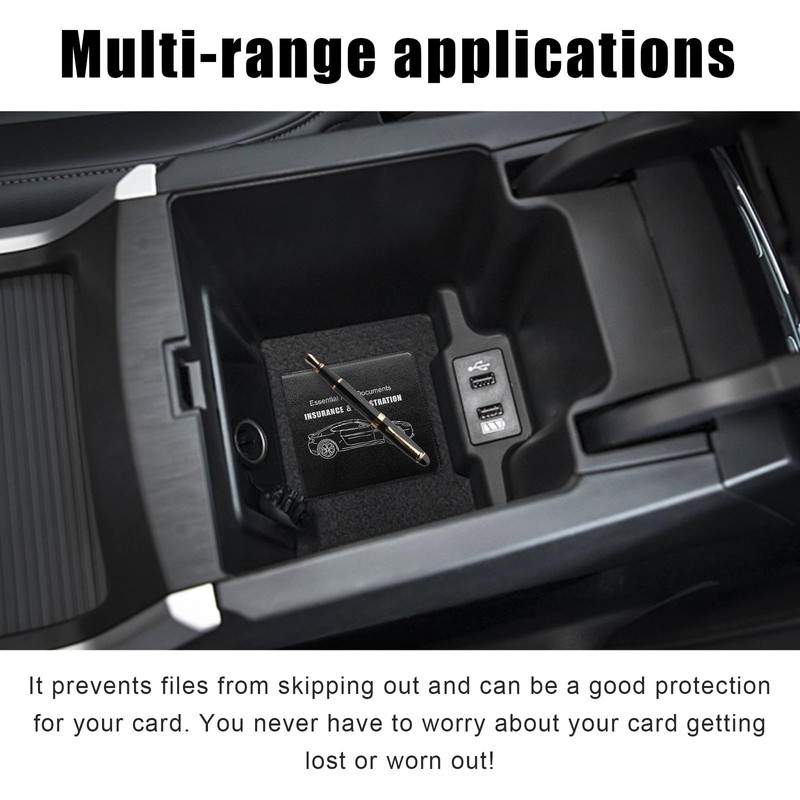 Suvnie 2PCS Car Registration Insurance Holder, 10.6"×4.8" Essential Auto Card