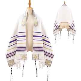 Rooherd tallit lady prayer shawl Christian woman jewish cloth scarf (1, NEW- purple)