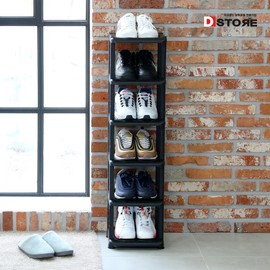 Domestic prefabricated entrance open type mini shoe organizer plastic shoe rack high-end 6-tier / 국산 조립식 현관 오픈형 미니 신발정리대 플라스틱 신발장 고급형 6단