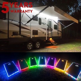 SHENKENUO RGB Color LED Strip Light 2835SMD Waterproof Rope Tape Light with Remote 12V 5M