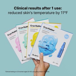 Dr.Jart+ Cryo Rubber Soothing Face Mask with Allantoin - Korean Skin Care, 1.41 oz GSerum Ampoule,glowing
