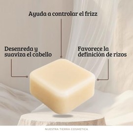 Acondicionador Sólido de Coco Orgánico, Zero Waste, Barra Sólida, 50 g