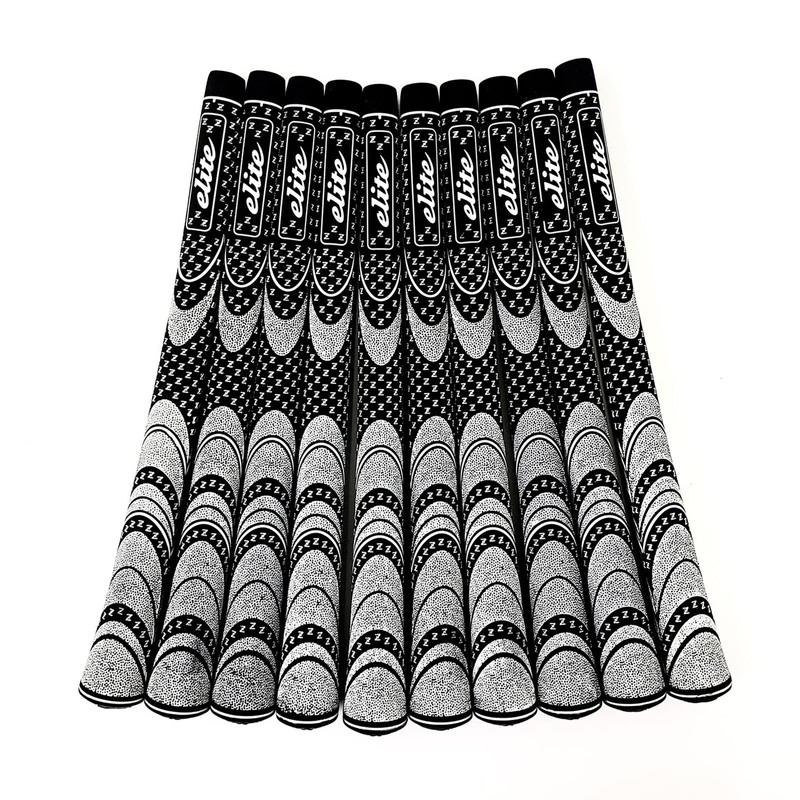 elitegrips Tour Stingray Pro M56 Golf Grips, 10-Pack, Black, No
