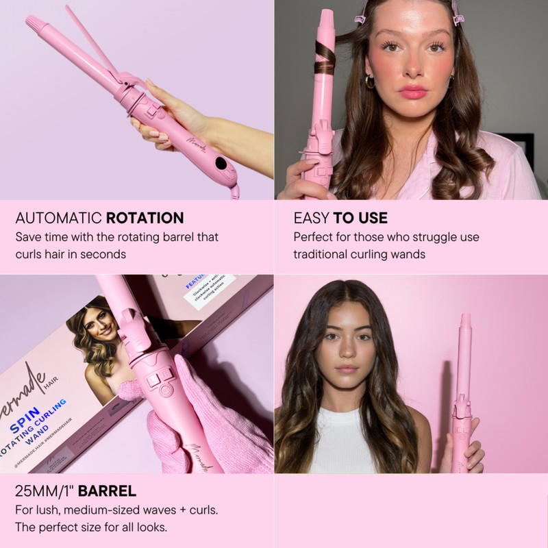 Mermade Hair Spin + No-Crease Clips Bundle