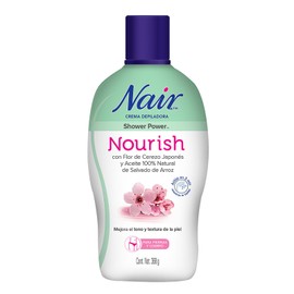 Nair Crema Depiladora Shower Power con Flor de Cerezo Japonés, 368 gr