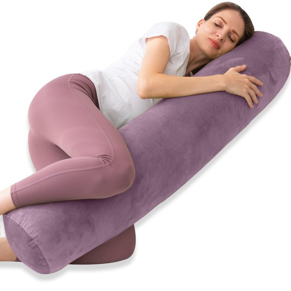 1 MIDDLE ONE Bolster Pillow for Bed, Long Round Body