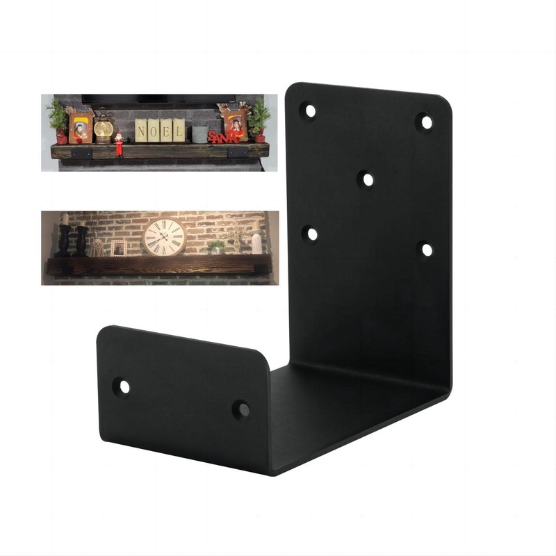 YMSZGBZG Heavy Duty Mantel Brackets，Floating Shelf Fireplace Bracket，U-Shaped Beam-Style Mantel