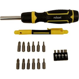 Rolson 28451 22 pc Ratchet Screwdriver & Bit Set