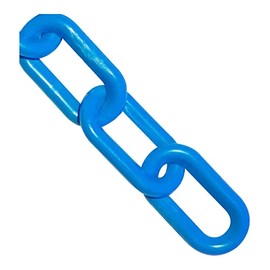 Mr. Chain Plastic Barrier Chain, Sky Blue, 1.5-Inch Link Diameter, 100-Foot Length (30024-100)