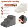 Tangkula Foam Dog Stairs for High Beds, Extra Wide &